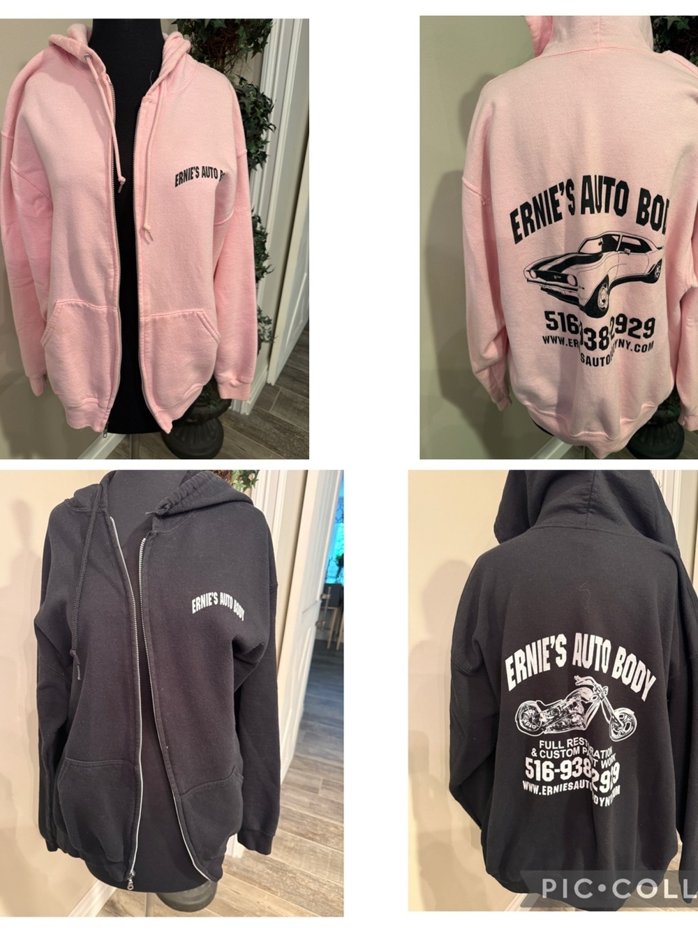 Autobody zippered sweatshirt bundle (2)- Pink & Black